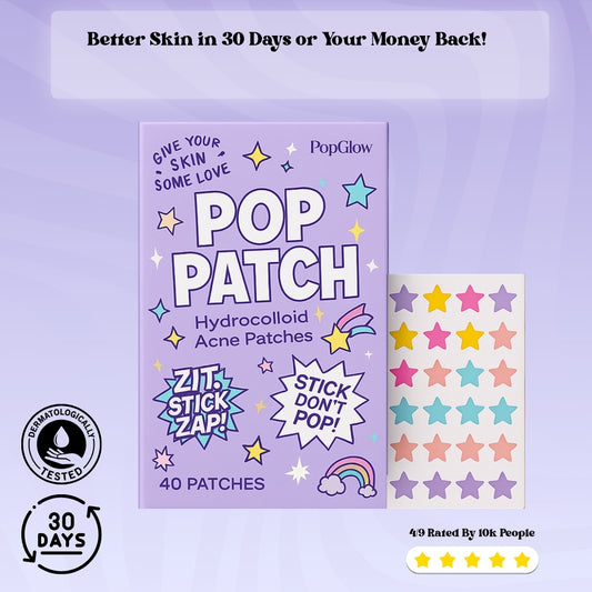 PopGlow™-Hydrocolloid Stylish Pimple Patches